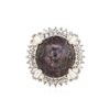 Image 1 : PLATED SILVER 22.07 ctw Ruby and White Sapphire Ring