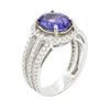 Image 3 : 14KT White Gold 2.60 ctw Tanzanite and Diamond Ring
