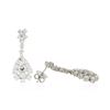 Image 2 : 14KT White Gold 4.07 ctw Diamond Earrings