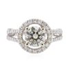 Image 1 : 14KT White Gold 1.52 ctw I-1/Very Light Yellow Diamond Ring