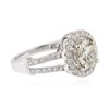 Image 2 : 14KT White Gold 1.52 ctw I-1/Very Light Yellow Diamond Ring