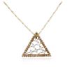 Image 1 : 14KT Two-Tone Gold 0.67 ctw Diamond Pendant With Chain