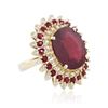 Image 2 : 14KT Yellow Gold 14.11 ctw Ruby and Diamond Ring