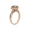Image 3 : 14KT Rose Gold 1.30 ctw Fancy Green Diamond Ring
