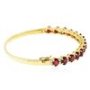 Image 2 : 14KT Yellow Gold 7.95 ctw Rubies and Diamond Bangle Bracelet