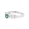 Image 2 : 14KT White Gold 0.38 ctw Emerald and Diamond Ring