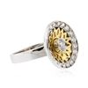 Image 2 : 18KT Two-Tone Gold 0.66 ctw Diamond Ring