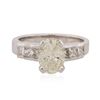 Image 1 : Platinum 2.81 ctw Oval Cut Diamond Ring