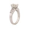 Image 3 : Platinum 2.81 ctw Oval Cut Diamond Ring