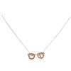 Image 1 : 18KT Two-Tone Gold 0.35 ctw Pink Sapphire Pendant With Chain