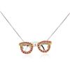 Image 2 : 18KT Two-Tone Gold 0.35 ctw Pink Sapphire Pendant With Chain