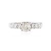 Image 1 : 14KT White Gold 0.86 ctw Diamond Ring