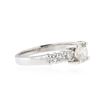 Image 2 : 14KT White Gold 0.86 ctw Diamond Ring