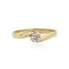 Image 1 : 14KT Yellow Gold 0.25 ctw Diamond Solitaire Ring