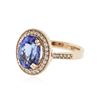 Image 2 : 14KT Rose Gold 3.37 ctw Tanzanite and Diamond Ring
