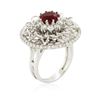 Image 3 : 14KT White Gold 1.80 ctw Ruby and Diamond Ring