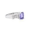 Image 2 : 18KT White Gold 2.01 ctw Tanzanite and Diamond Ring