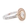 Image 2 : 14KT White Gold 1.45 ctw Diamond Ring