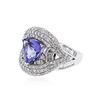 Image 2 : 14KT White Gold 1.81 ctw Tanzanite and Diamond Ring