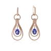 Image 1 : 14KT Rose Gold 2.50 ctw Tanzanite and Diamond Earrings
