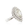 Image 2 : 14KT White Gold 9.34 ctw Diamond Ring