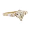 Image 2 : 14KT Yellow Gold 1.17 ctw  Pear Cut Diamond Ring