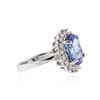 Image 2 : 14KT White Gold 3.87 ctw Tanzanite and Diamond Ring