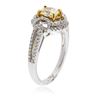Image 3 : 18KT Two-Tone Gold 0.99 ctw Fancy Light Yellow Diamond Ring