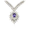 Image 2 : 14KT White Gold 2.57 ctw Tanzanite and Diamond Necklace