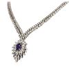 Image 3 : 14KT White Gold 2.57 ctw Tanzanite and Diamond Necklace