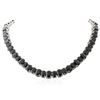 Image 1 : SILVER 125.32 ctw Blue Sapphire Necklace