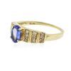 Image 2 : 14KT Yellow Gold 0.94 ctw Tanzanite and Diamond Ring