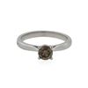 Image 1 : 14KT White Gold 0.71 ctw Round Cut Fancy Brown Diamond Solitaire Ring