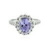 Image 1 : 14KT White Gold 2.81 ctw Tanzanite and Diamond Ring