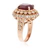 Image 3 : 14KT Rose Gold 5.47 ctw Ruby and Diamond Ring