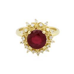 14KT Yellow Gold 3.35 ctw Ruby and Diamond Ring