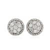 Image 1 : 14KT White Gold 0.90 ctw Diamond Earrings