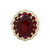 Image 1 : 14KT Yellow Gold 10.13 ctw Ruby and Diamond Ring