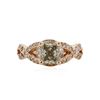 Image 1 : 14KT Rose Gold 1.78 ctw Fancy Green Diamond Ring