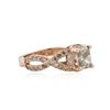 Image 2 : 14KT Rose Gold 1.78 ctw Fancy Green Diamond Ring