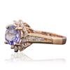 Image 2 : 14KT Rose Gold 1.63 ctw Tanzanite and Diamond Ring