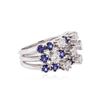Image 2 : 14KT White Gold 3.08 ctw Sapphire and Diamond Ring
