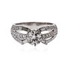 Image 1 : 18KT White Gold 1.45 ctw Diamond Ring