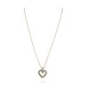 Image 2 : 14KT Yellow Gold 1.00 ctw White Topaz and Emerald Pendant With Chain