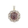 Image 1 : SILVER 35.62 ctw Star Ruby and White Sapphire Pendant