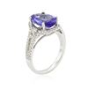 Image 3 : 18KT White Gold 3.59 ctw Tanzanite and Diamond Ring