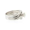 Image 3 : 14KT White Gold 0.85 ctw Diamond Wedding Ring Set
