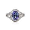 Image 1 : 14KT White Gold 2.60 ctw Tanzanite and Diamond Ring