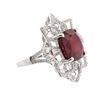 Image 2 : 14KT White Gold 11.02 ctw Ruby and Diamond Ring