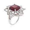 Image 3 : 14KT White Gold 11.02 ctw Ruby and Diamond Ring